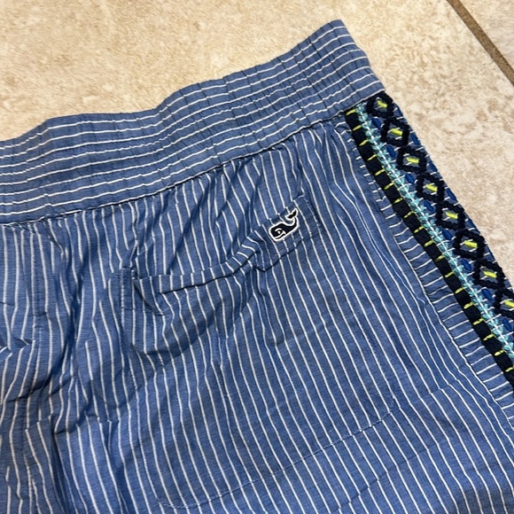 Vineyard Vines Marlin Blue Striped Embroidered Shorts S - Picture 7 of 7